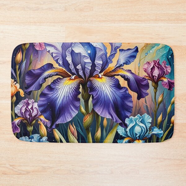 Item preview, Midnight Petals Irises Reaching for the Stars designed and sold by purplesensation.