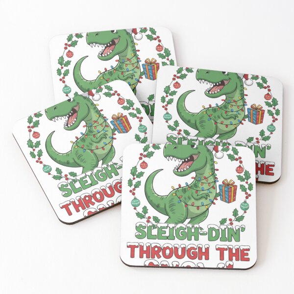 Item preview, Sleigh-din' Through The Snow | Funny Christmas T-Rex designed and sold by RainUlan53.