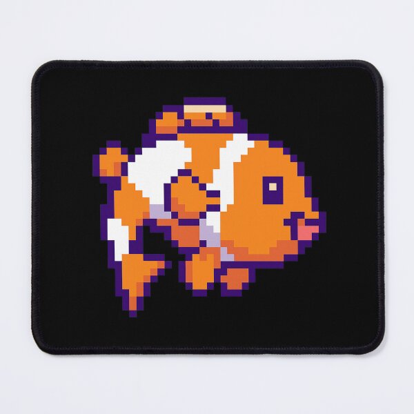 Item preview, Pixel clownfish in orange and white designed and sold by PixelMarrero.