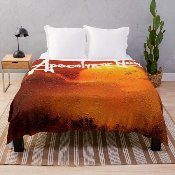 Item preview, Sunset Jungle River Art | Military Helicopter Silhouette Painting | Psychological War Impasto Poster designed and sold by Art's Diner.