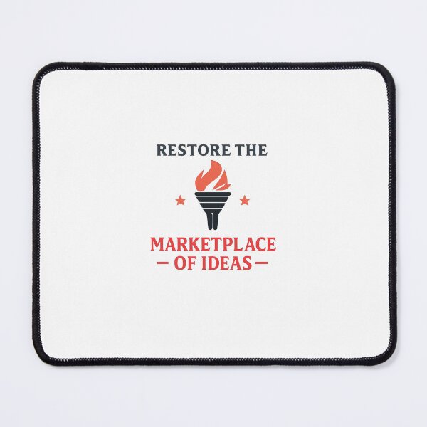 Item preview, Restore the Marketplace of Ideas – Free Speech Torch Typography Design designed and sold by DailyDrivesct.