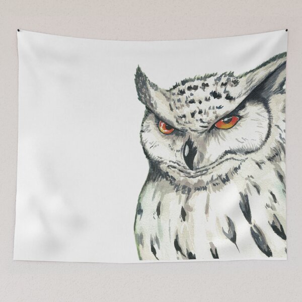 Item preview, Watercolor Snowy Owl designed and sold by SaskyaFate.