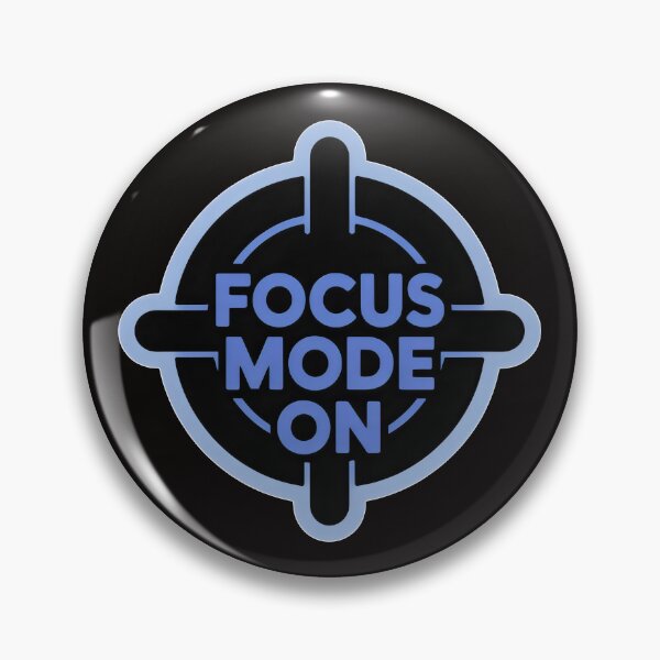 Item preview, Focus Mode On Design with Crosshair Symbol and Blue Productivity Aesthetic designed and sold by SplashTastic.