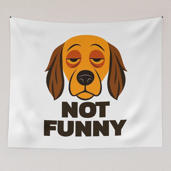 Item preview, Not Funny Dog Unamused Face - Funny Sarcastic Dog Lover T-Shirt designed and sold by Mr-Ma-Studio.