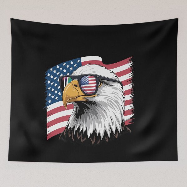Item preview, Bald Eagle Animal American Flag Patriotic designed and sold by genkihikki.