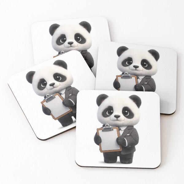 Item preview, Cute Executive Boss Panda with Clipboard | Kawaii Office Art designed and sold by Moons Studio.