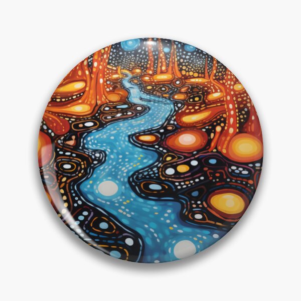 Item preview, Aboriginal Inspired Dot Art - Lava Eruption designed and sold by GrinGalore.