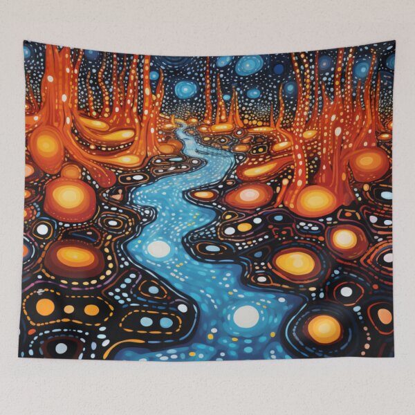 Item preview, Aboriginal Inspired Dot Art - Lava Eruption designed and sold by GrinGalore.