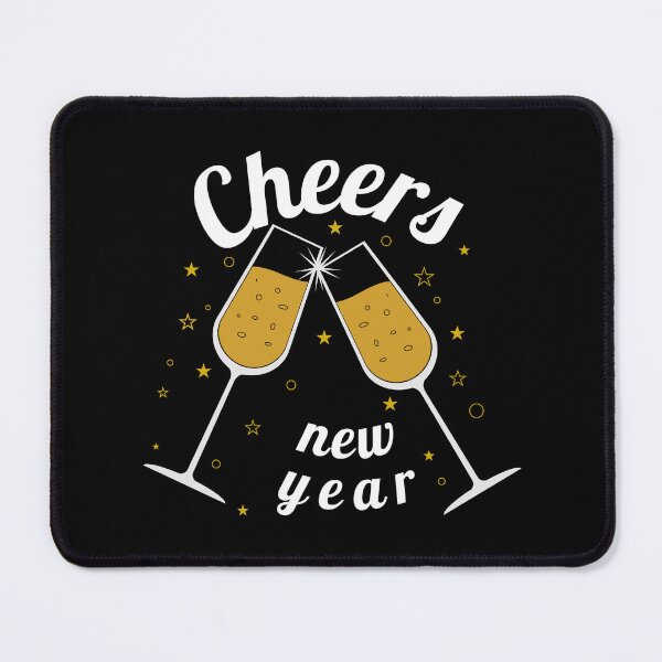 Item preview, Cheers New Year – Celebration Toast Theme Typography Design designed and sold by PixelWaveBD.
