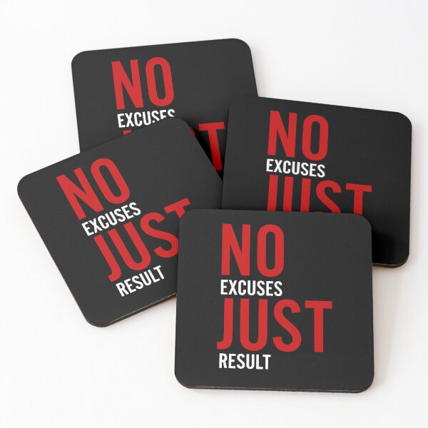Item preview, No Excuses. Just Results. | Relentless Motivation Design designed and sold by Born To Be Fit.