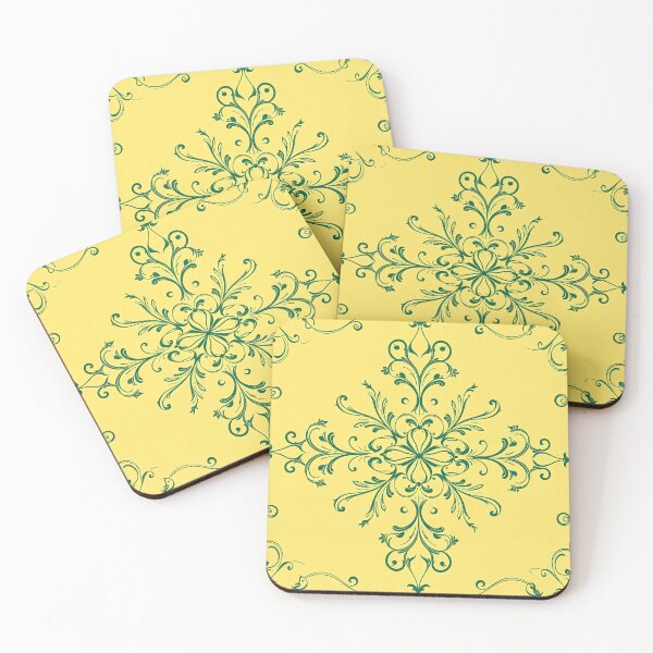 Item preview, YA1 Yellow Back Green Mandala design designed and sold by ShaDeS-AI-Art.