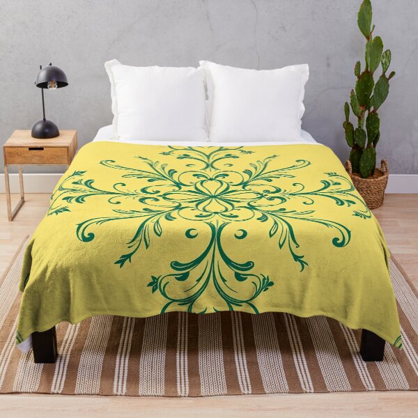 Item preview, YA1 Yellow Back Green Mandala design designed and sold by ShaDeS-AI-Art.