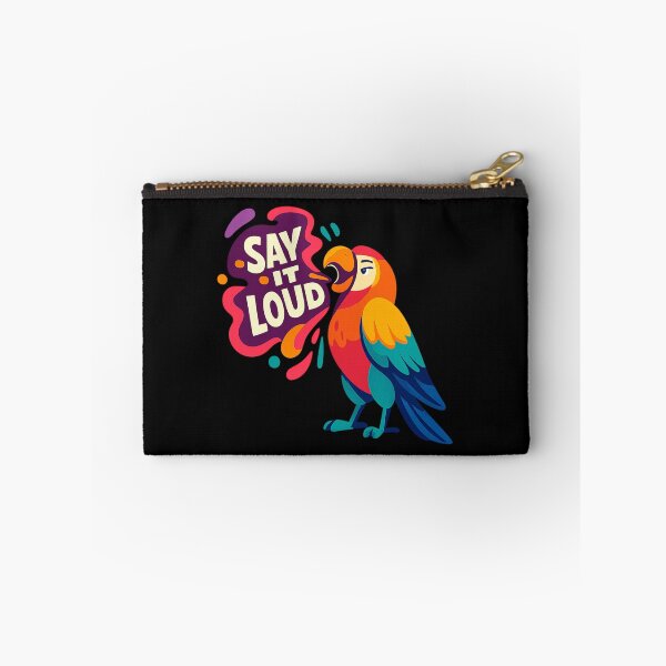 Item preview, Colorful Parrot Shouting “Say It Loud” - Bold Vector Art designed and sold by MKreative Studio.