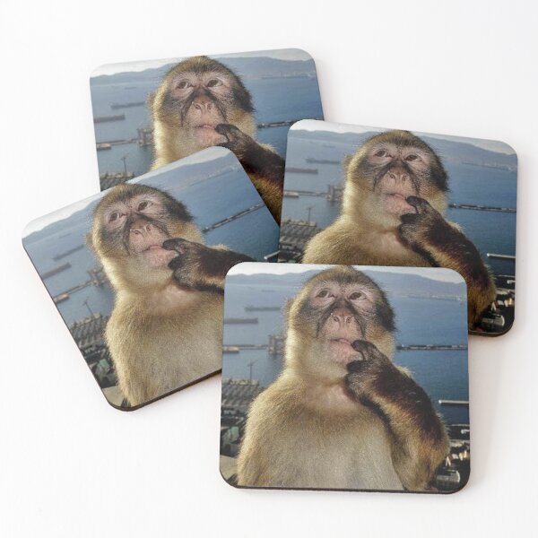 Item preview, Funny Thinking Monkey Meme designed and sold by toongstudio.