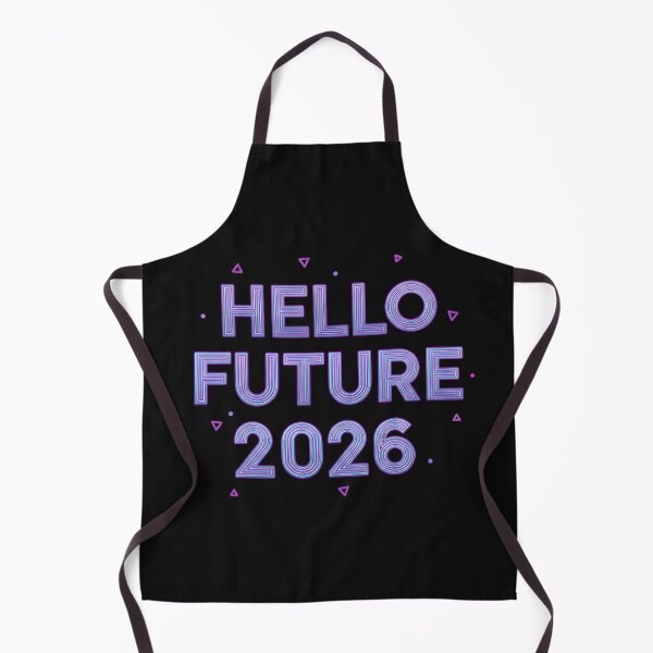 Item preview, Hello Future 2026 Futuristic Neon Outline designed and sold by MofazStyle.