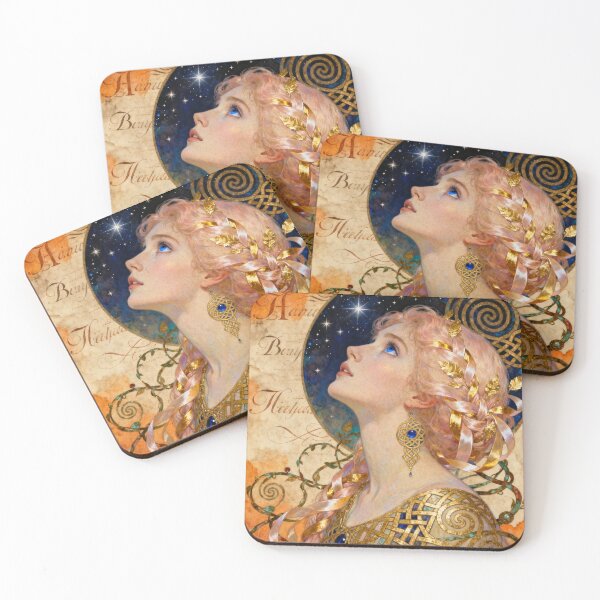 Item preview, Celtic Celestial Beauty Beautiful Art Nouveau Gustav Klimt stylish art designed and sold by Vintage Designs +.
