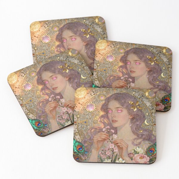 Item preview, Mayan Goddess Beauty Beautiful Art Nouveau Gustav Klimt stylish art designed and sold by Vintage Designs +.