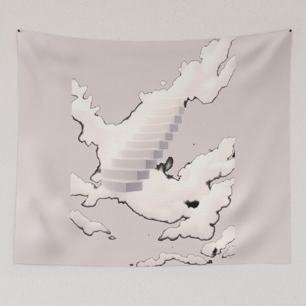 Item preview, Stairway to Dreams T-Shirt | Surreal Cloud Steps Art Tee designed and sold by KDesignCrafts.