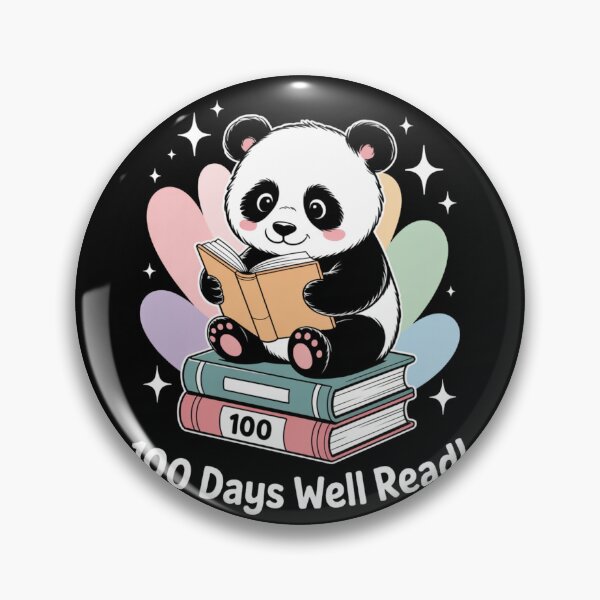 Item preview,  100 Days of School - Cute Panda Reading on Books designed and sold by DarylWelsh2024.