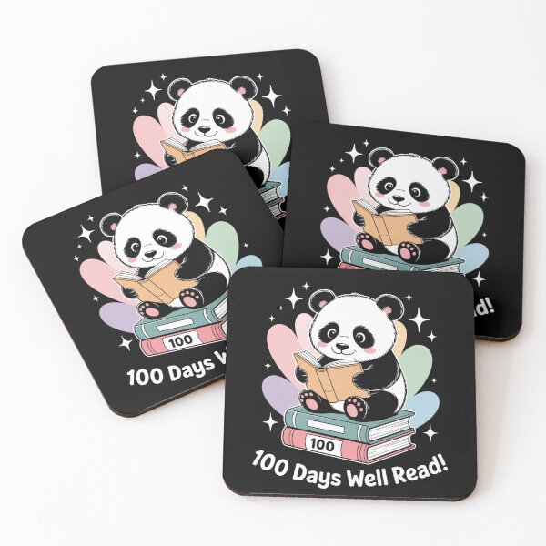 Item preview,  100 Days of School - Cute Panda Reading on Books designed and sold by DarylWelsh2024.
