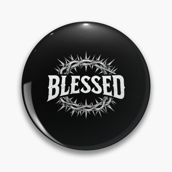 Item preview, BLESSED Christian Crown of Thorns Design – Faith-Inspired Typography for Apparel, Prints & Gifts designed and sold by Bright Nest Studio.