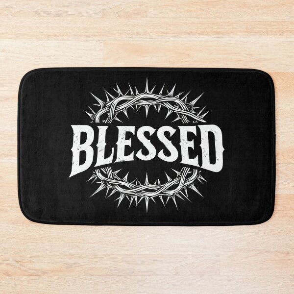 Item preview, BLESSED Christian Crown of Thorns Design – Faith-Inspired Typography for Apparel, Prints & Gifts designed and sold by Bright Nest Studio.