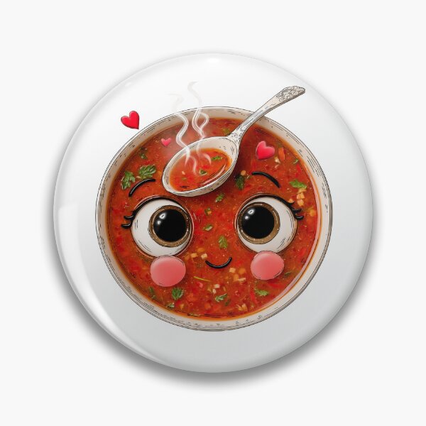 Item preview, Cute Kawaii Borscht – Cozy Ukrainian Soup Illustration with Big Eyes designed and sold by olenadykun.ai.