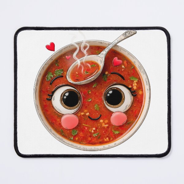 Item preview, Cute Kawaii Borscht – Cozy Ukrainian Soup Illustration with Big Eyes designed and sold by olenadykun.ai.