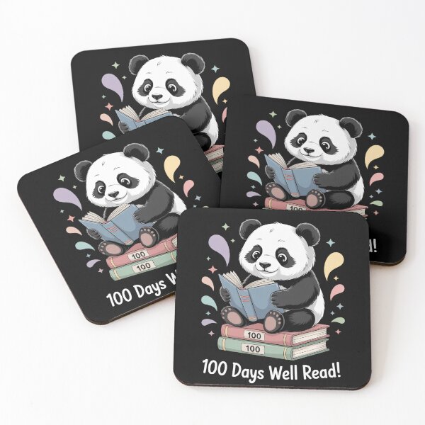 Item preview, 100 Days of School - Cute Panda Reading on Book Stack designed and sold by DarylWelsh2024.
