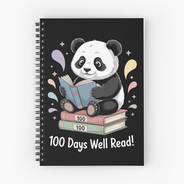 Item preview, 100 Days of School - Cute Panda Reading on Book Stack designed and sold by DarylWelsh2024.