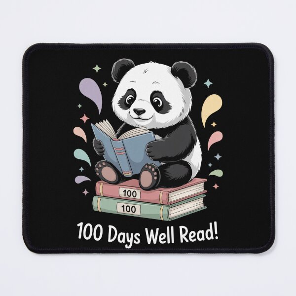 Item preview, 100 Days of School - Cute Panda Reading on Book Stack designed and sold by DarylWelsh2024.