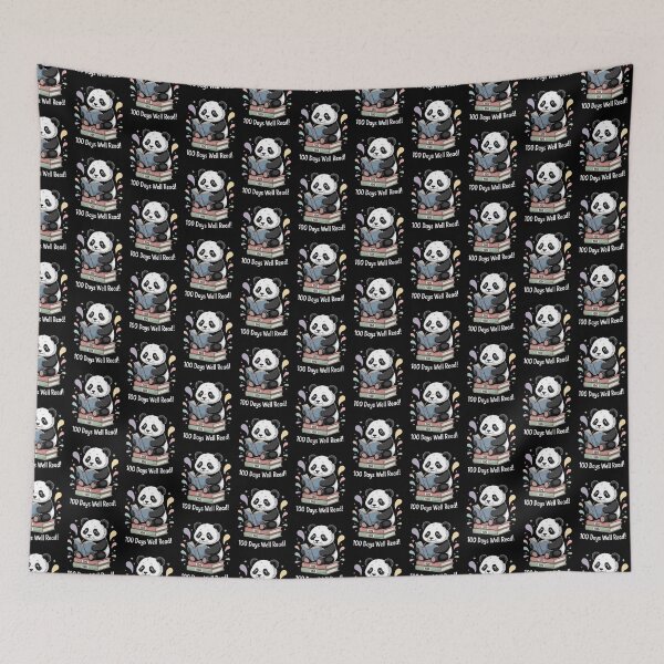 Item preview, 100 Days of School - Cute Panda Reading on Book Stack designed and sold by DarylWelsh2024.
