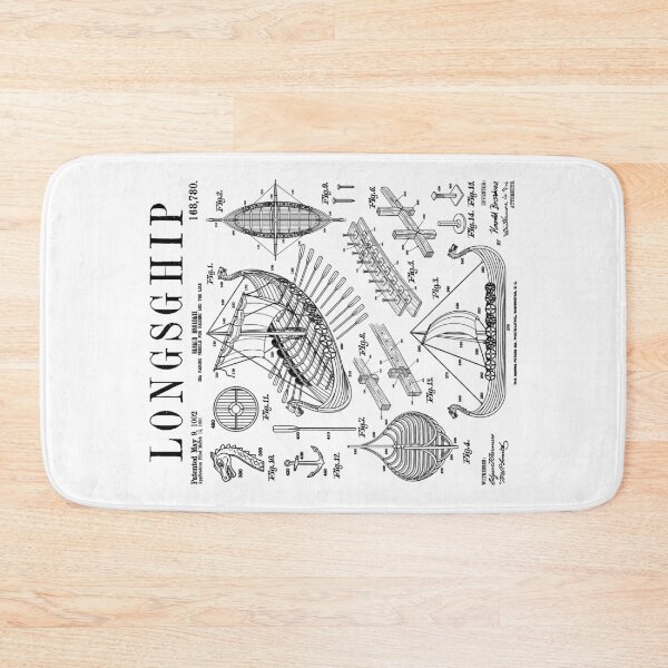 Item preview, Viking Longship Funny Vintage Patent Norse Mythology designed and sold by GrandeDuc.
