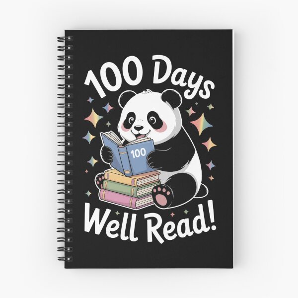 Item preview,  100 Days of School - Cute Panda Reading Books designed and sold by DarylWelsh2024.