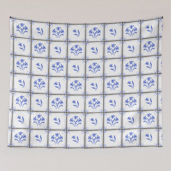 Item preview, Tulip Tiles Blue designed and sold by Indra's Net.