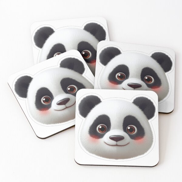 Item preview, Cute Panda Face designed and sold by MiniPrintMagic.
