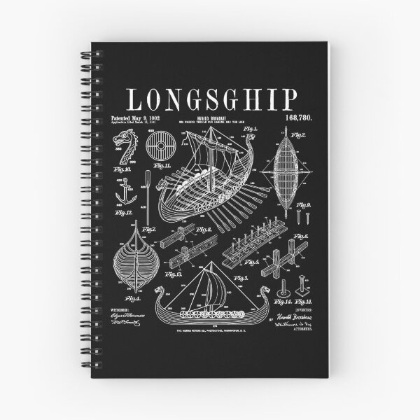 Item preview, Viking Longship Funny Vintage Patent Norse Mythology designed and sold by GrandeDuc.