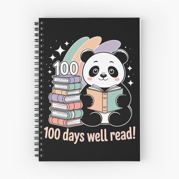 Item preview, 100 Days Well Read - Cute Panda Reading Books designed and sold by DarylWelsh2024.