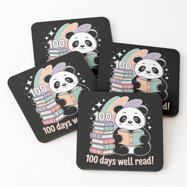 Item preview, 100 Days Well Read - Cute Panda Reading Books designed and sold by DarylWelsh2024.