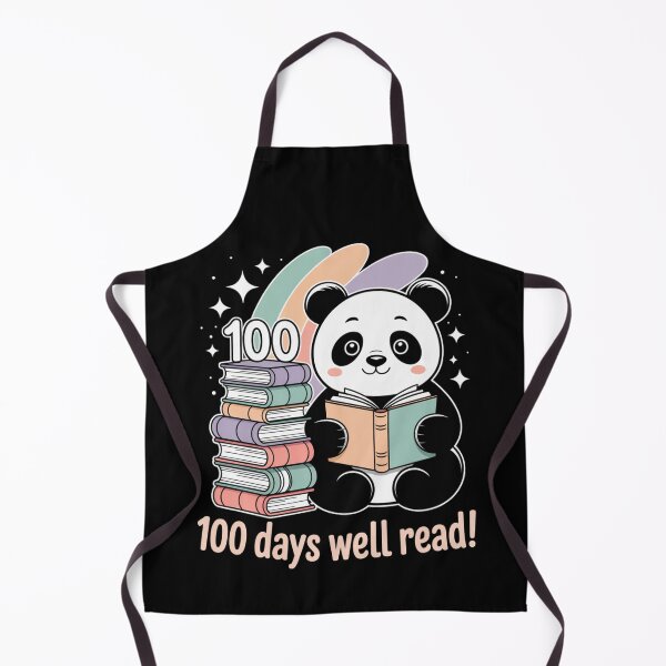 Item preview, 100 Days Well Read - Cute Panda Reading Books designed and sold by DarylWelsh2024.