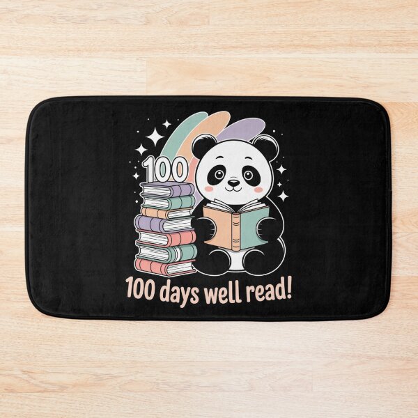 Item preview, 100 Days Well Read - Cute Panda Reading Books designed and sold by DarylWelsh2024.