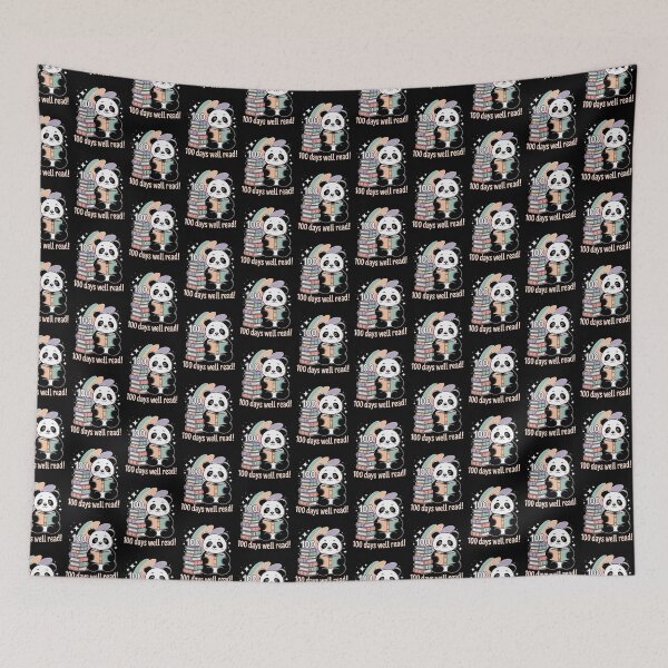Item preview, 100 Days Well Read - Cute Panda Reading Books designed and sold by DarylWelsh2024.