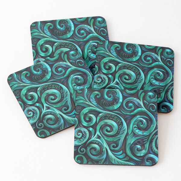 Item preview, Zealand Māori Paua Pattern Koru Design 686 designed and sold by GrinGalore.