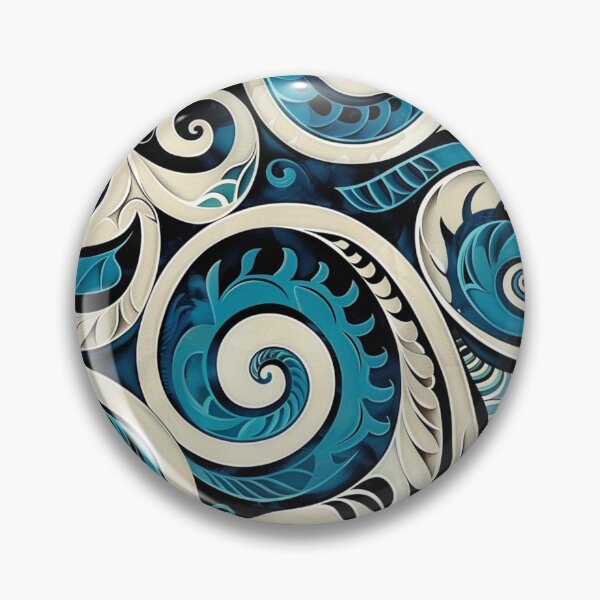 Item preview, Zealand Māori Paua Pattern Koru Design 687 designed and sold by GrinGalore.