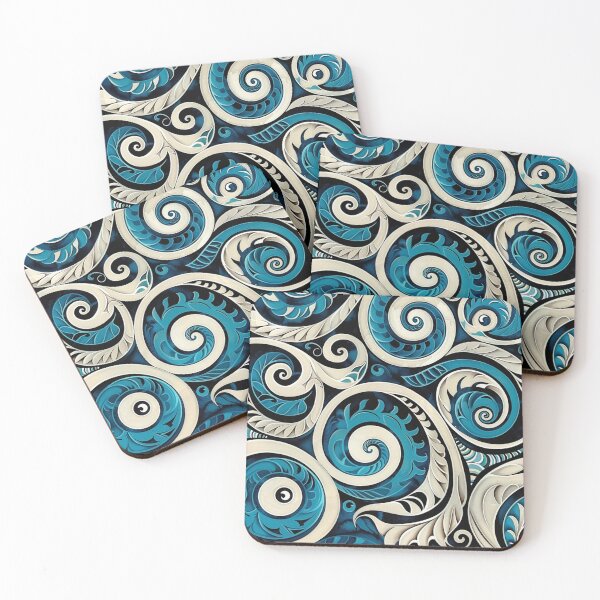 Item preview, Zealand Māori Paua Pattern Koru Design 687 designed and sold by GrinGalore.