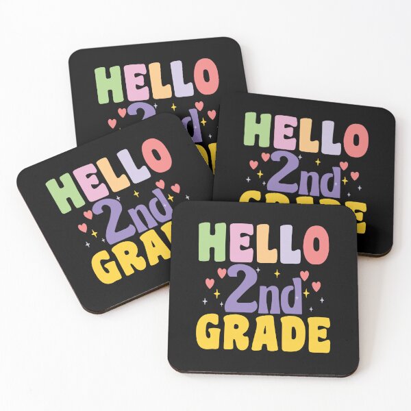 Item preview, Hello Second grade colorful text designed and sold by Think4Prints.