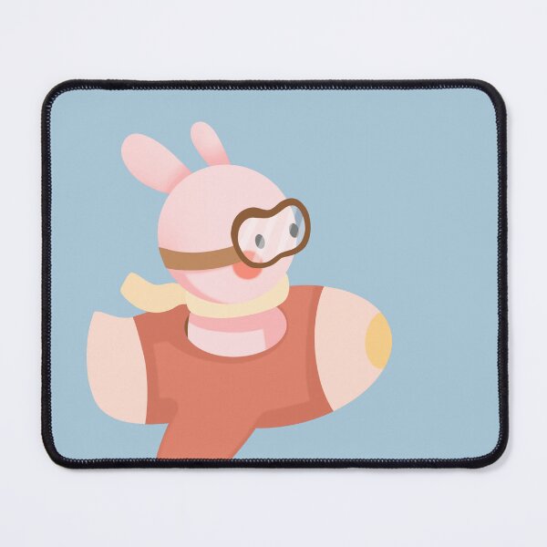 Item preview, Kawaii Pink Bunny Pilot in Retro Airplane designed and sold by Porpor Artwork.