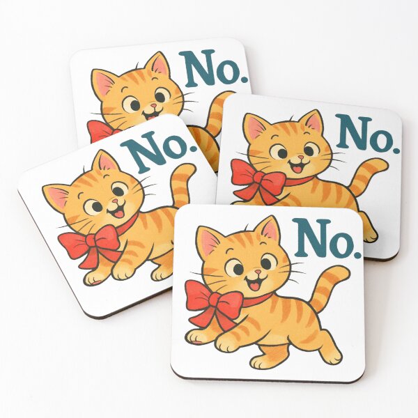 Item preview, Cat with a Bow – “No.” designed and sold by MyVision12.