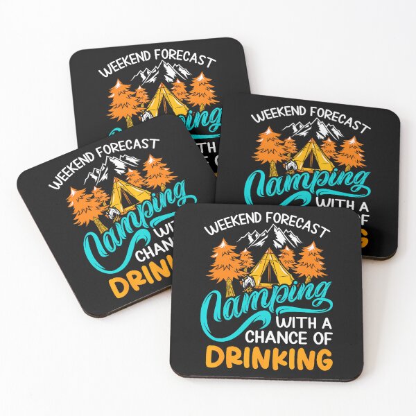 Item preview, Weekend Forecast Camping Chance Of Drinking Retro designed and sold by gazermimixaf.