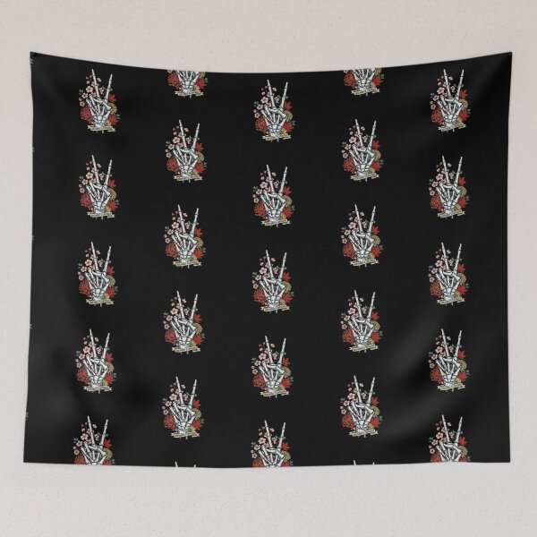 Item preview, "Good Energy Is Contagious" Japanese Ukiyo-e Skeleton Peace Sign – East Meets West Zen Art designed and sold by Luminari Creations.
